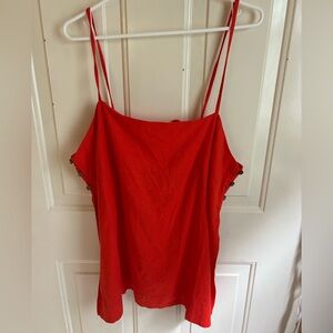 Free People‎ Tie Spaghetti Strap Tank with Open sides and button - NWT - XL